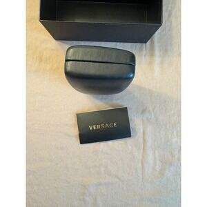 Versace Black Leather Case & Box With Insert & Authenticity Card (no glasses)